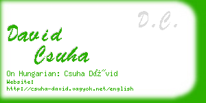 david csuha business card